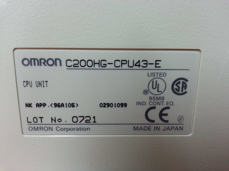 OMRON C200HG-CPU43-E CPU UNIT MODULE - PLC DCS SERVO Control MOTOR